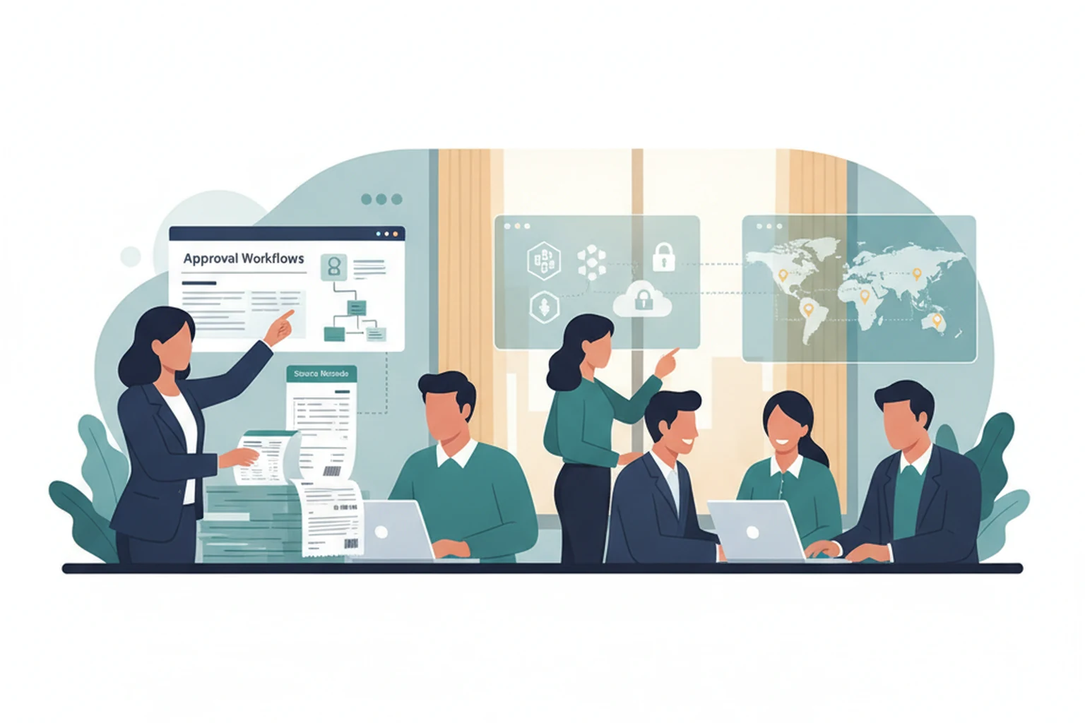 Research Brief: Accounts Payable Operations Review Consistency editorial illustration